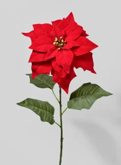 32in Long Red Poinsettia Stem, Case of 12