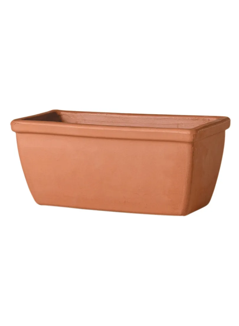 16.5in Long Roman Plain Clay Window Box