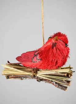 3.5in Long Rustic Red Forest Cardinals, Case of 6