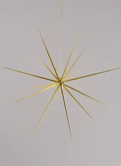 15in Long Shiny Gold Plastic Starburst