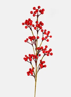 26in Long Shiny Red Berries Pick, Case of 12