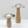 8in Long Silver Mushroom, Large