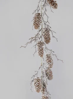 60in Long Snowed Pinecone Garland