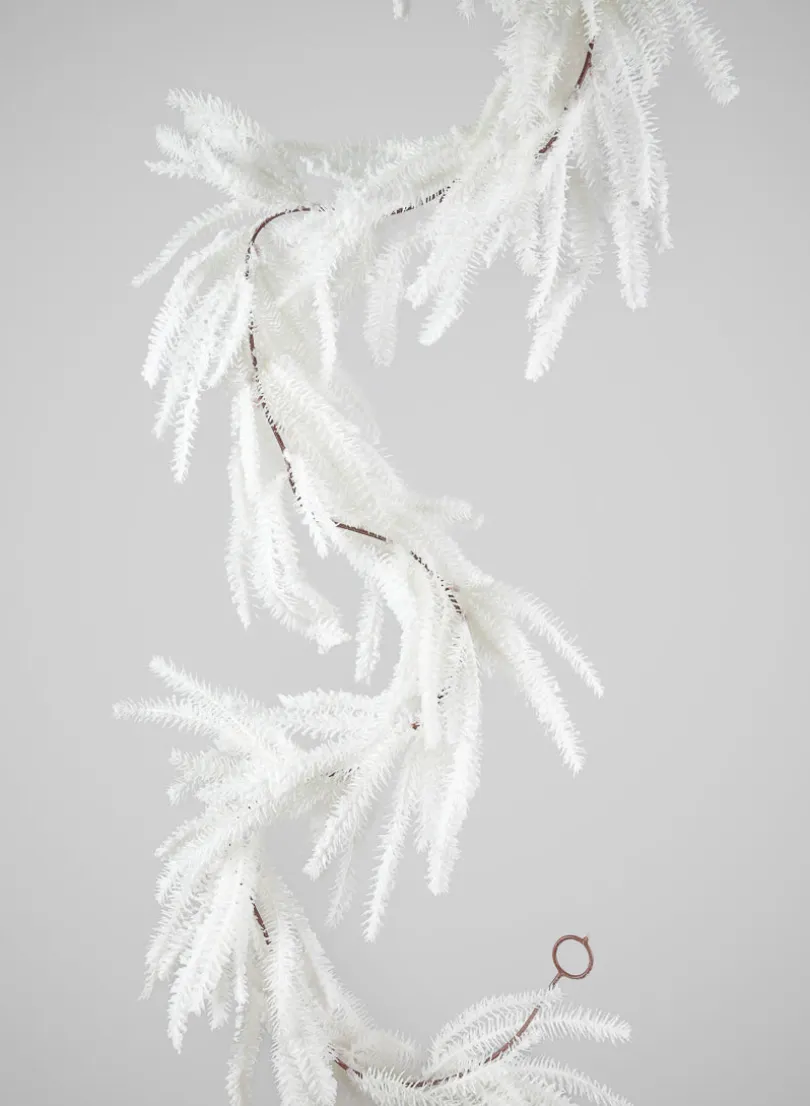 72in Long Snow Look All White Pine Garland, Case of 6