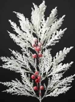 20in Long Snow Look Pine and Red Berry Pick, Case of 12