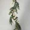 58in Long White Berry & Blue Fir Garland