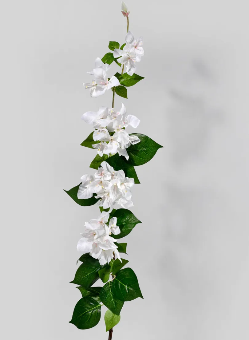 47in Long White Bougainvillea Spray, Case of 12
