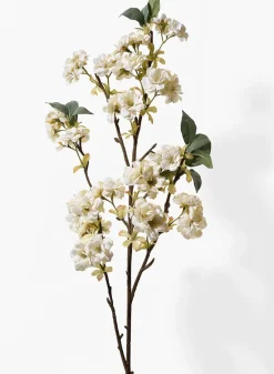 38in Long White Cherry Blossom Branch, Case of 12