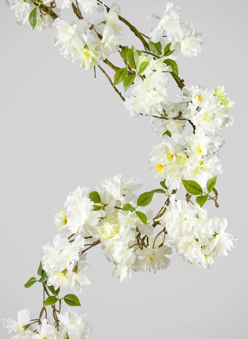 50in Long White Cherry Blossom Vine, Case of 6