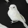 4in Long White Glitter Mini Bird, Case of 12