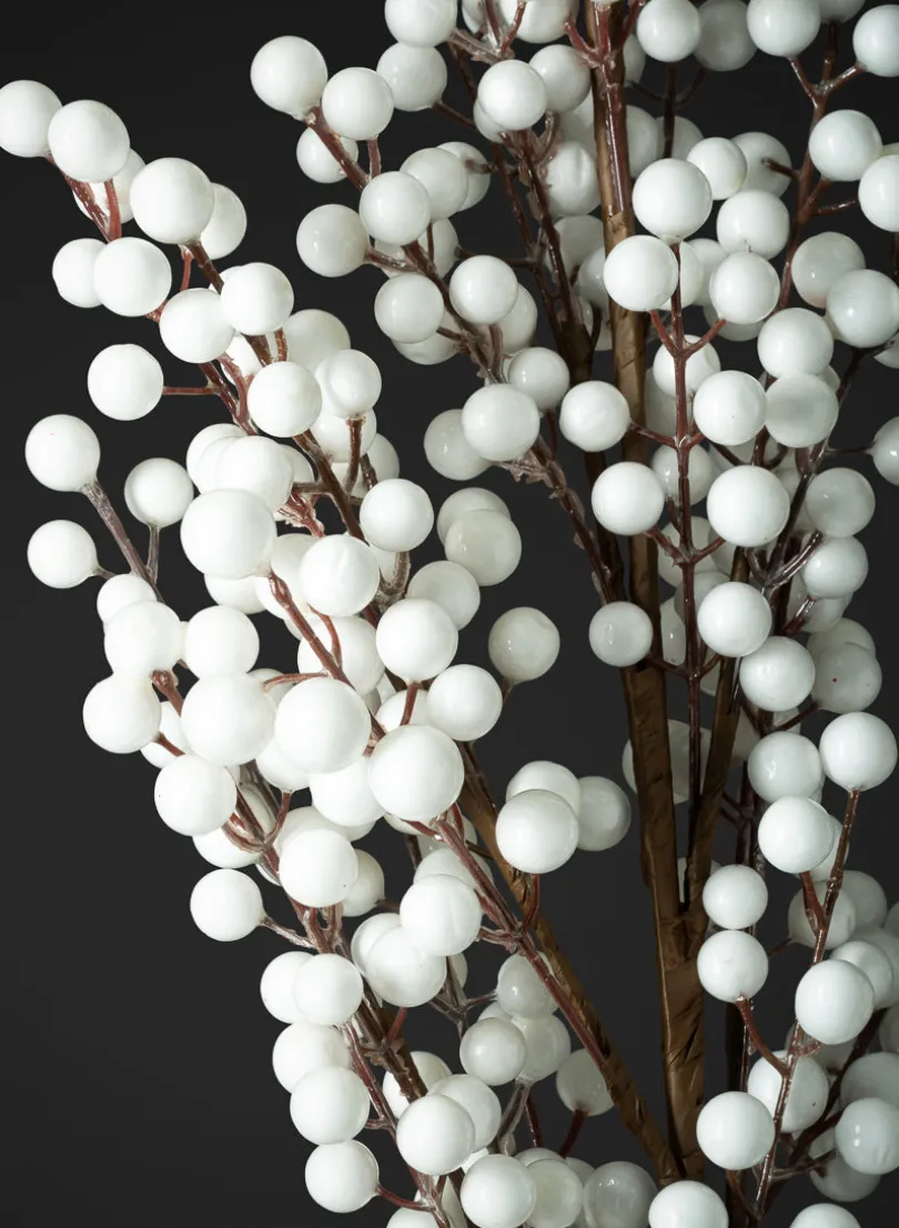 38in Long White Holly Berry Pick, Case of 12