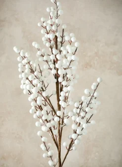 38in Long White Holly Berry Pick, Case of 12