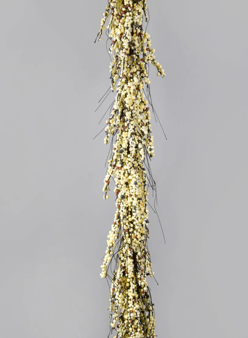 72in Long White Mini Berry Garland