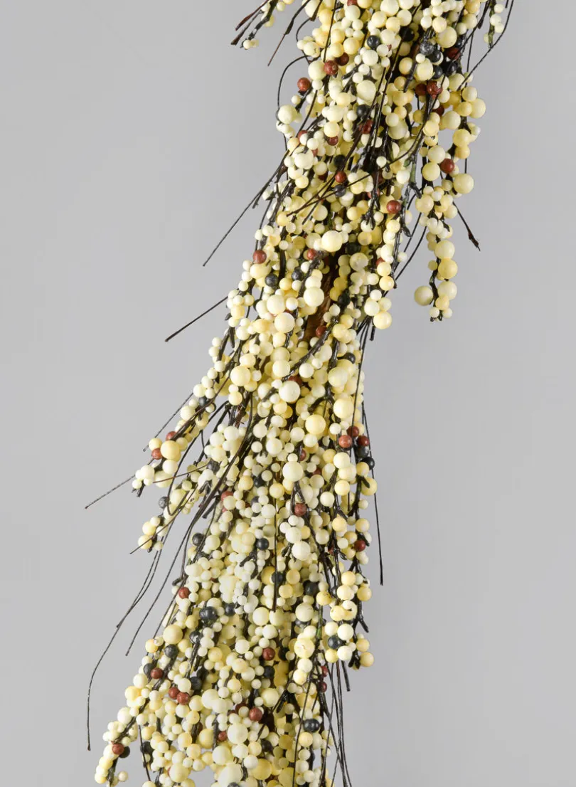 72in Long White Mini Berry Garland