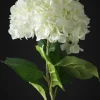 42in Long White Real Touch Mophead Giant Hydrangea Stem, Case of 6
