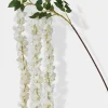 58in Long White Wisteria Spray, Case of 12