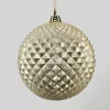 8in Round Champagne Glitter Durian Ball Plastic Ornament