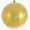 4.75in Round Gold Mercury Glass Plastic Ornament Balls (120mm)