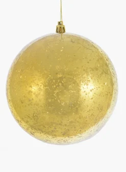 4.75in Round Gold Mercury Glass Plastic Ornament Balls (120mm)