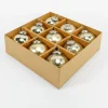 3in Round Gold Mix Glass Ornaments
