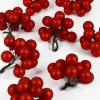 1in Round Matte Red Glass Balls on Picks (25mm), Set of 144