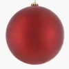 7.5in Round Matte Red Plastic Ornament Ball (200mm)