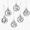 1in Round Mirror Glass Ball Christmas Ornaments, Set of 6