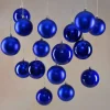 3in Round Pearl, Matte, Light & Shiny Blue Plastic Ornament Ball