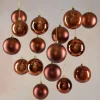 3in Round Pearl, Matte, Light & Shiny Copper Ornament Ball, Set of 16