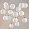 3in Round Pearl,Matte, Light, & Shiny White Plastic Ornament, Set of 16
