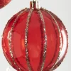 3in Round Red Luxe Ornament Collection, Set of 16