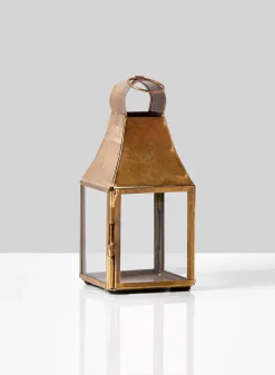 5in Rustic Brass Square Lantern