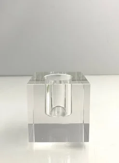 3.25in Square Crystal Glass Vase