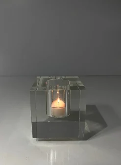 3.25in Square Crystal Glass Vase
