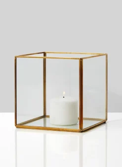 5in Square Gold Lantern