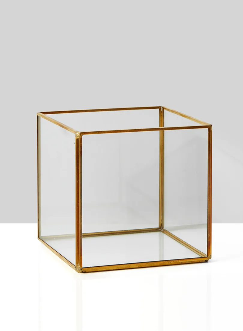 5in Square Gold Lantern