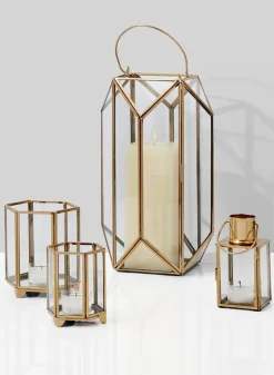 5.25in Square Gold Lantern