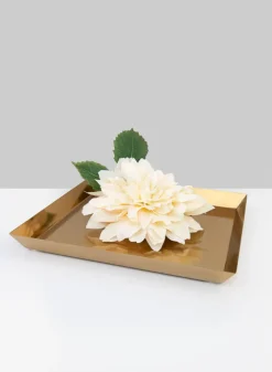 12in Square Le Mans Gold Tray