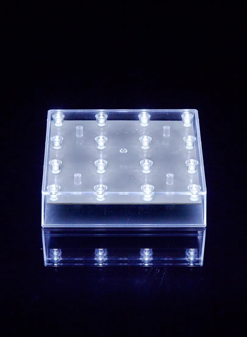 5in Square White Light Base