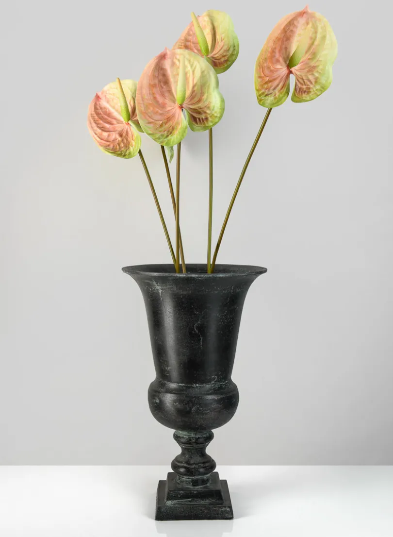 14.5in Tall Aged Bronze Urn