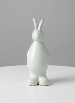 7.5in Tall Aged White Porcelain Rabbit, Set of 4