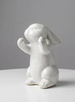 6.5in Tall Aged White Porcelain Rabbit, Set of 4