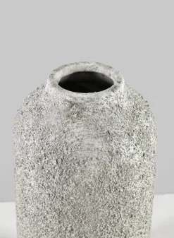 10in Tall Akihiko Aged Sandstone Ceramic Vase