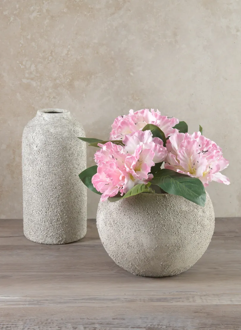 10in Tall Akihiko Aged Sandstone Ceramic Vase