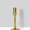 8.5in Tall Alsace Shiny Gold Candlestick