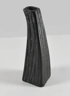 6in Tall Aluminum Emma Barn Style Black Mini Vase