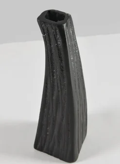 6in Tall Aluminum Emma Barn Style Black Mini Vase