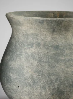 12.5in Tall Amadora Weathered Stoneware Deco Ceramic Vase