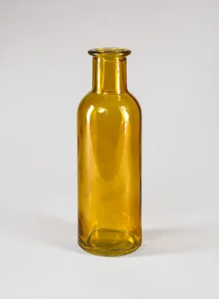 6.5in Tall Amber Glass Bottle Bud Vases, Set of 6
