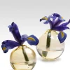 4.5in Tall Amber Luster Glass Ball Vase